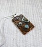Sterling Silver and Copper Necklace with Silver Flower and Amazonite Gemstone - Image 6