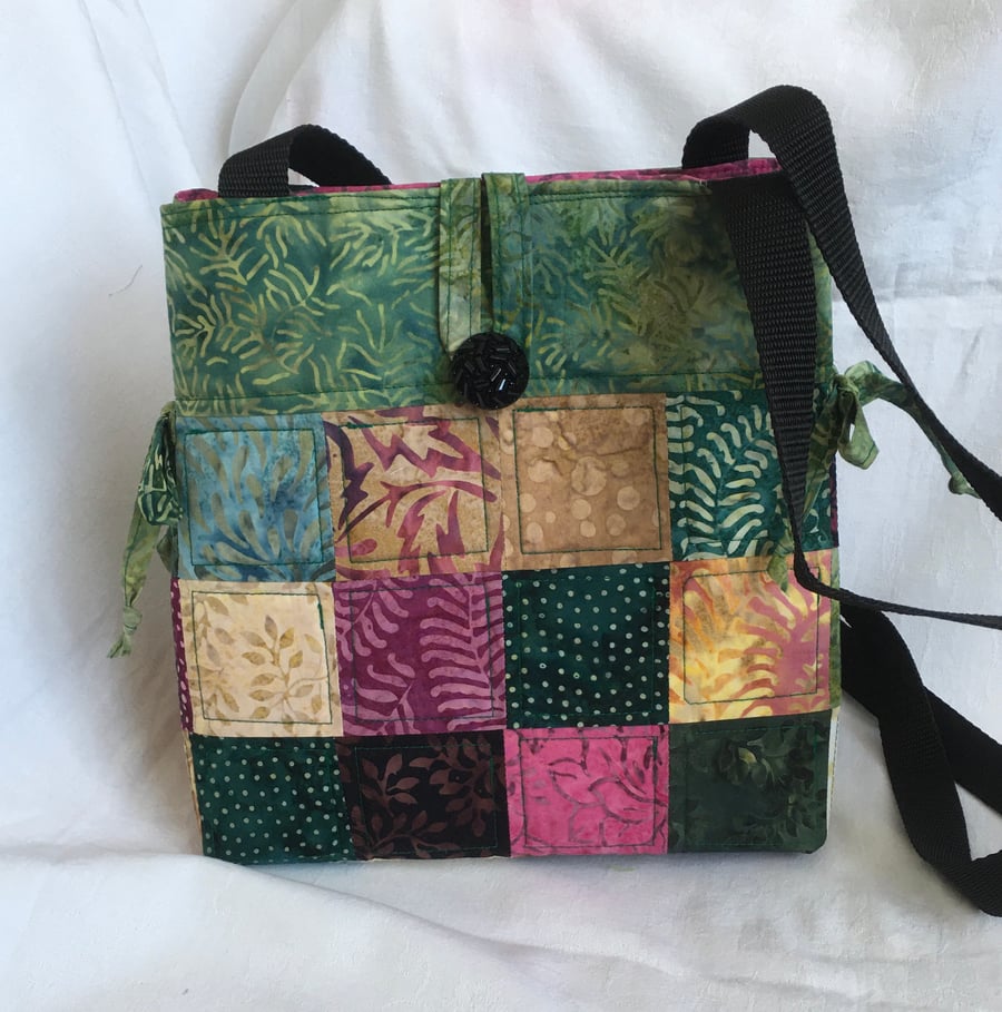 Beautiful Batik Shoulder Bag, Crossbody Bag, One of a Kind Bag, Gift Ideas.