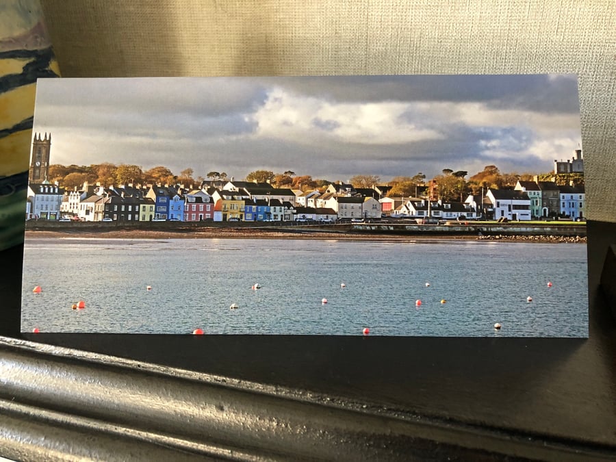 Greetings Card. Donaghadee Co Down 'Seaside town in the sunshine Blank for your 