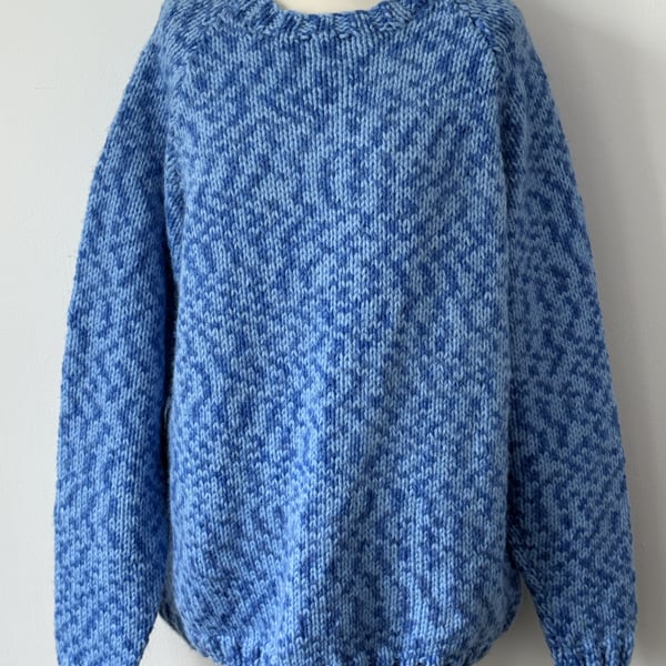 Hand Knitted Unique Random Pattern Chunky knit Sweater