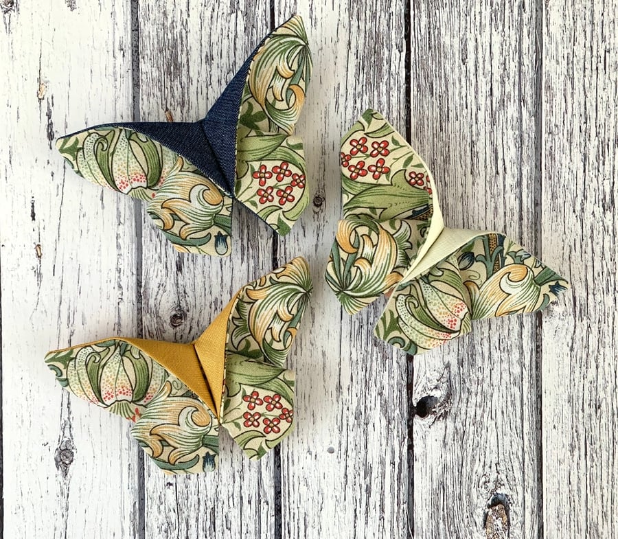William Morris Origami Butterfly Brooch