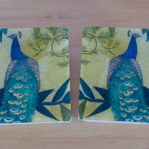 Marble 'Peacock' Coasters