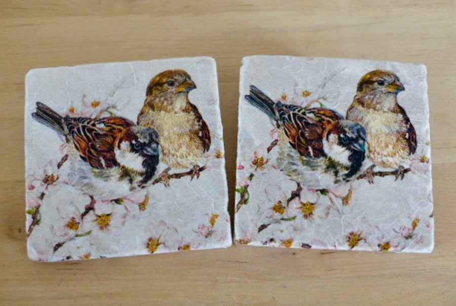 Marble 'Sparrow' Coasters