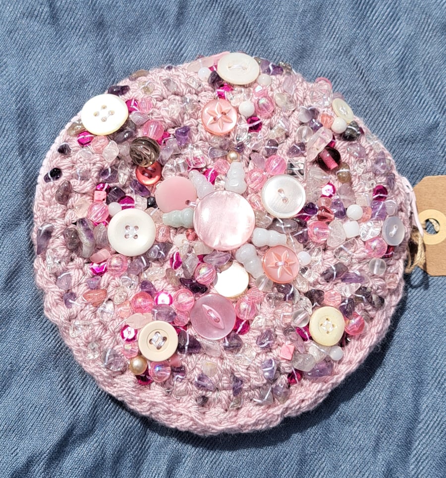 Glinda inspired embellished clutch purse bag