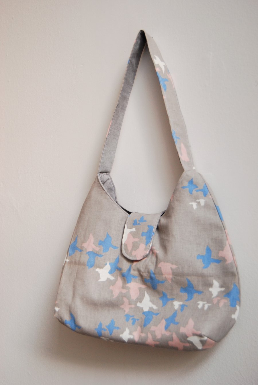 Handmade pure cotton magnetic snap closure bag