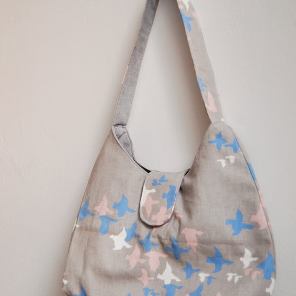 Handmade pure cotton magnetic snap closure bag