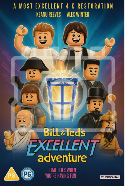 BILL AND TED - LEGO-Inspired A4 Movie Poster Print - Ready to Frame