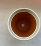 Customisable Hand Painted Plant Pot - Ivory base with decorative foliage heart - Image 3