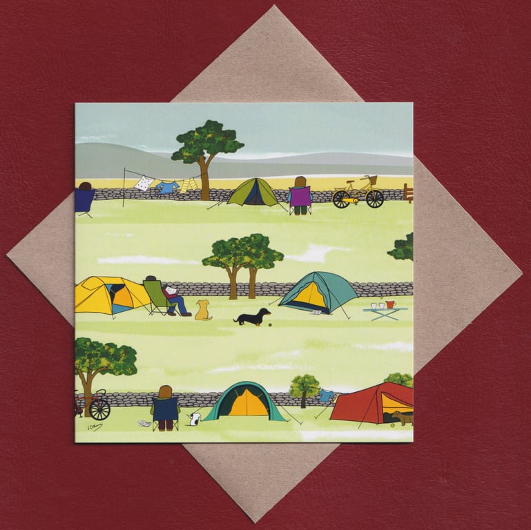 Greetings card - camping - blank inside