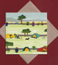 Greetings card - camping - blank inside - Image 1