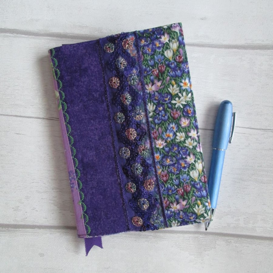 SOLD - A6 Reusable Patchwork Notebook or Diary Cover