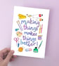 A4 Art Print 'Making Things'