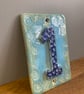 Door number plaque sign ceramic stoneware