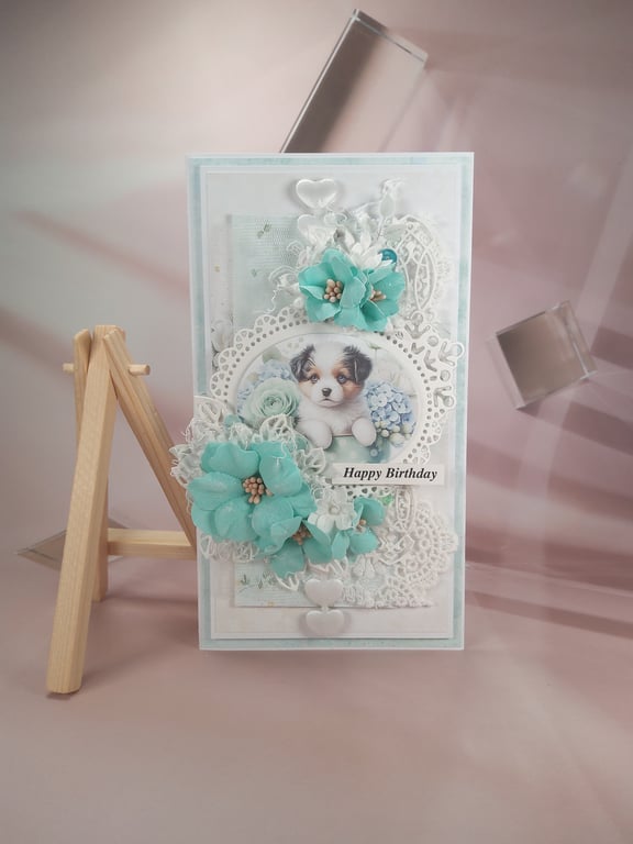 Handmade Birthday Card (58) White Window Box Included