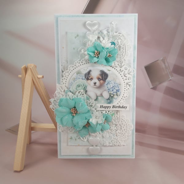 Handmade Birthday Card (58) White Window Box Included