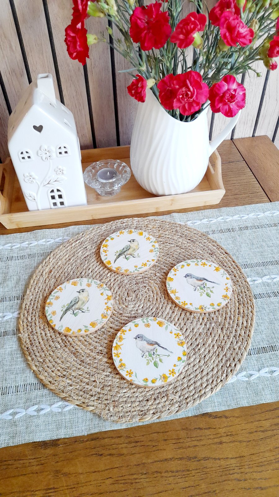 Spring Wooden Coasters