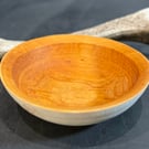 Alder Wood Eating Bowl with Milk Paint