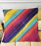 Colourful Square Lap Blanket, Vibrant Crochet Knee Warmer - Image 2