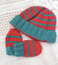 3 Piece Baby's Jumper Set Comprising a Jumper Hat and Mittens, New Baby Gift - Image 6