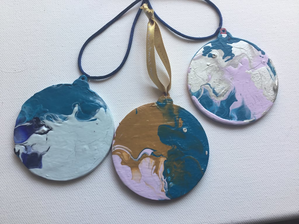 Christmas decoration. hand painted baubles. CC612. 