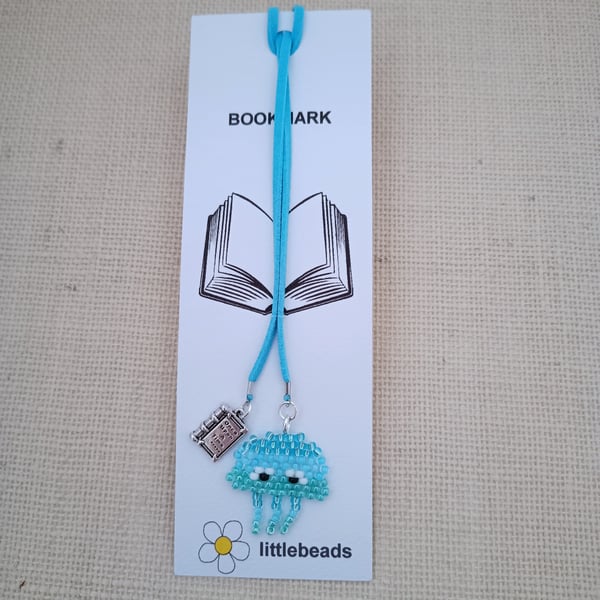 Jellyfish Beaded Bookmark