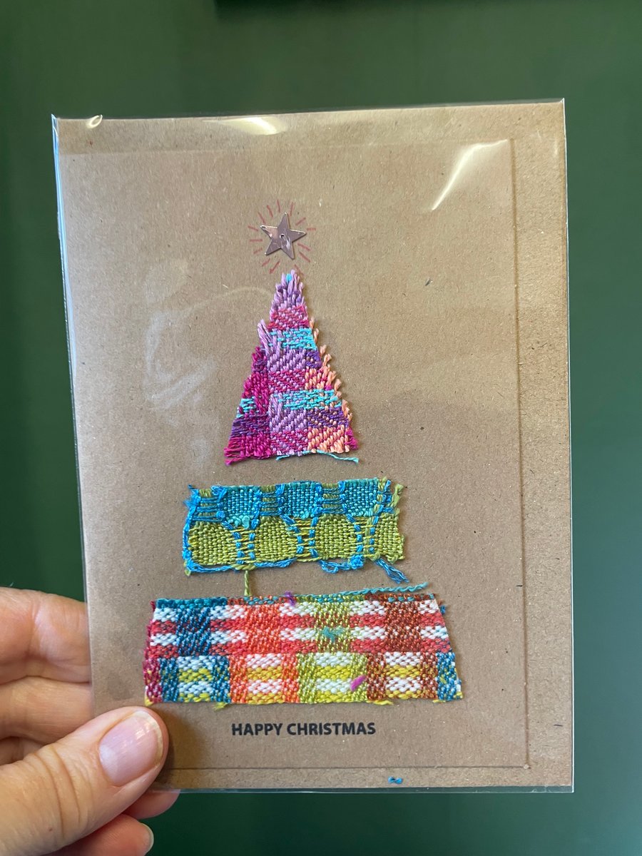 Hand Woven Christmas Card design 14