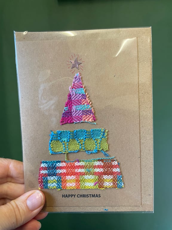 Hand Woven Christmas Card design 14