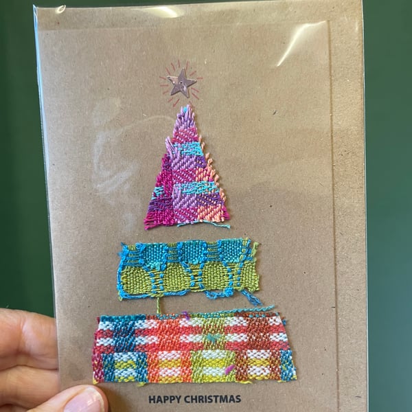 Hand Woven Christmas Card design 14