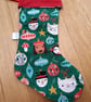 Animals and baubles Christmas stocking