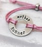 MOTHER RUNNER Hand Stamped Pewter Bracelet - Image 1