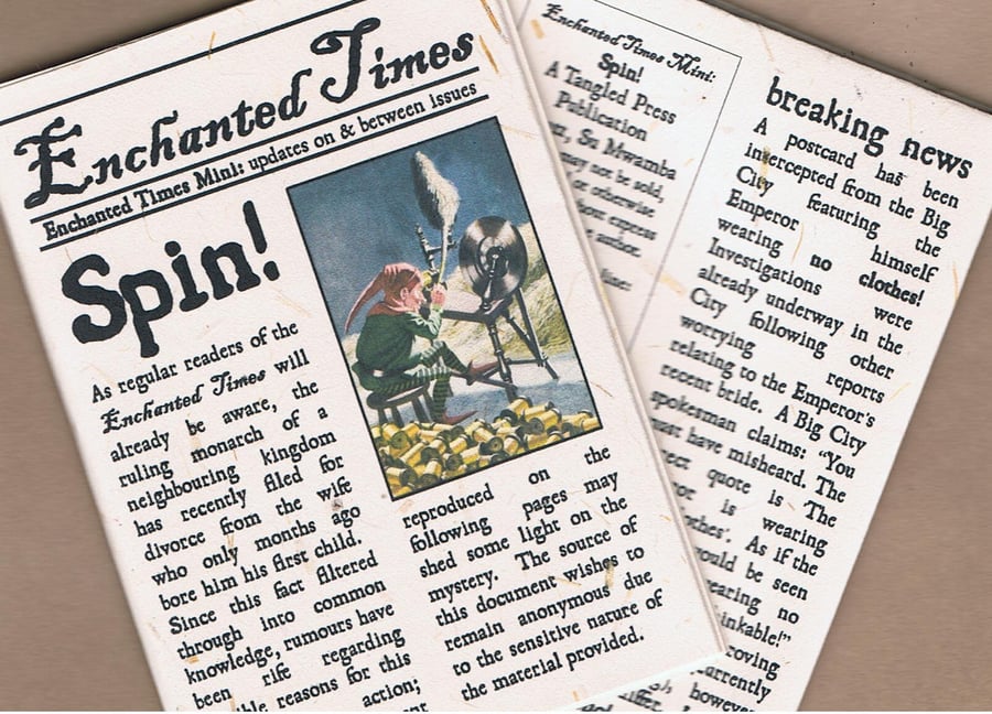 Issue 3.5 vol. i Enchanted Times - Spin! - fairy tale newspaper