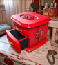 Upcycled Crimson & Gold Mini Jewelry Box Drawers - Image 3