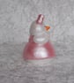 Ceramic Small Pink Christmas Xmas Snow Girl Figurine Ornament Decoration. - Image 4