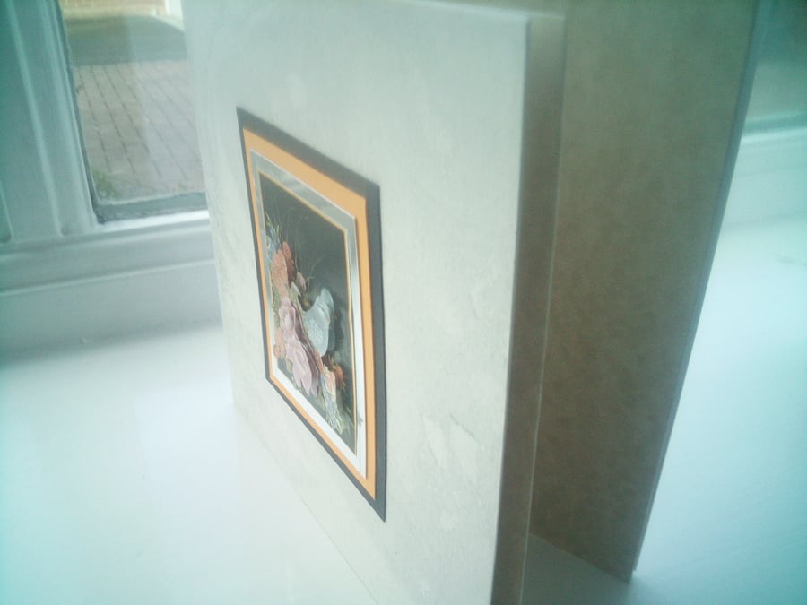 Pretty dove decoupage birthday card