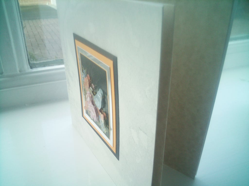 Pretty dove decoupage birthday card
