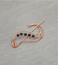 Handmade Copper Shawl Pin – Wire Brooch with Beads, Knitwear Accessory