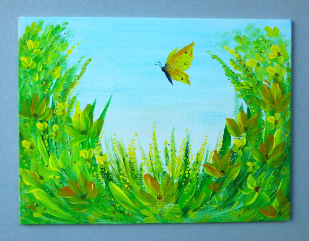 original art hand painted acrylic painting ( ref FA 505 G1 )