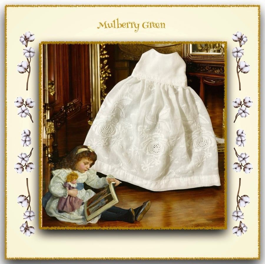 Heirloom Nightdress with an embroidered skirt