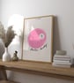 Feelin' Lucky Pink 7 Ball Art Print Poster