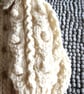 16" Cream Aran Jacket with Collar - Image 4