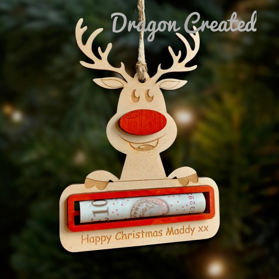 Reindeer Money Envelope , Money Holder Christmas Decorations, Cash Gift