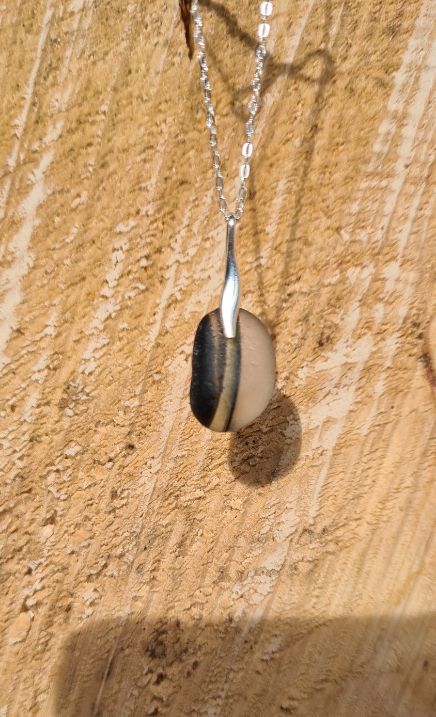 Seaham Multi Seaglass Pendant (Mint Humbug)