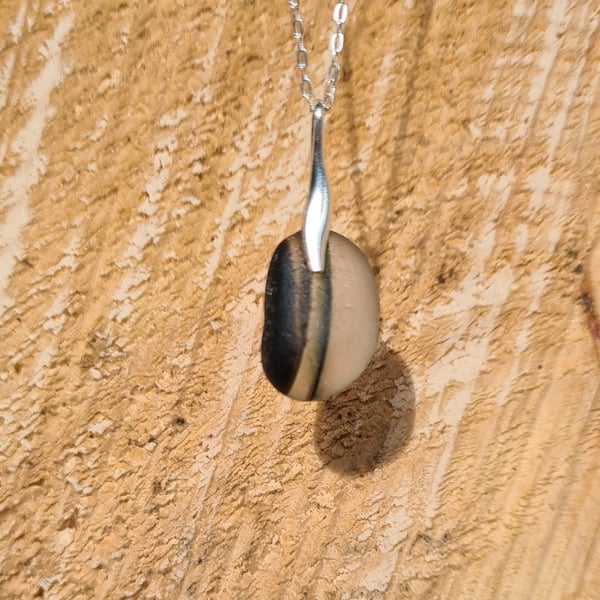 Seaham Multi Seaglass Pendant (Mint Humbug)