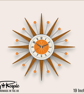 Mid Century Starburst Wall Clock By Royale The Welby in Orange - 4 Sizes - Image 3