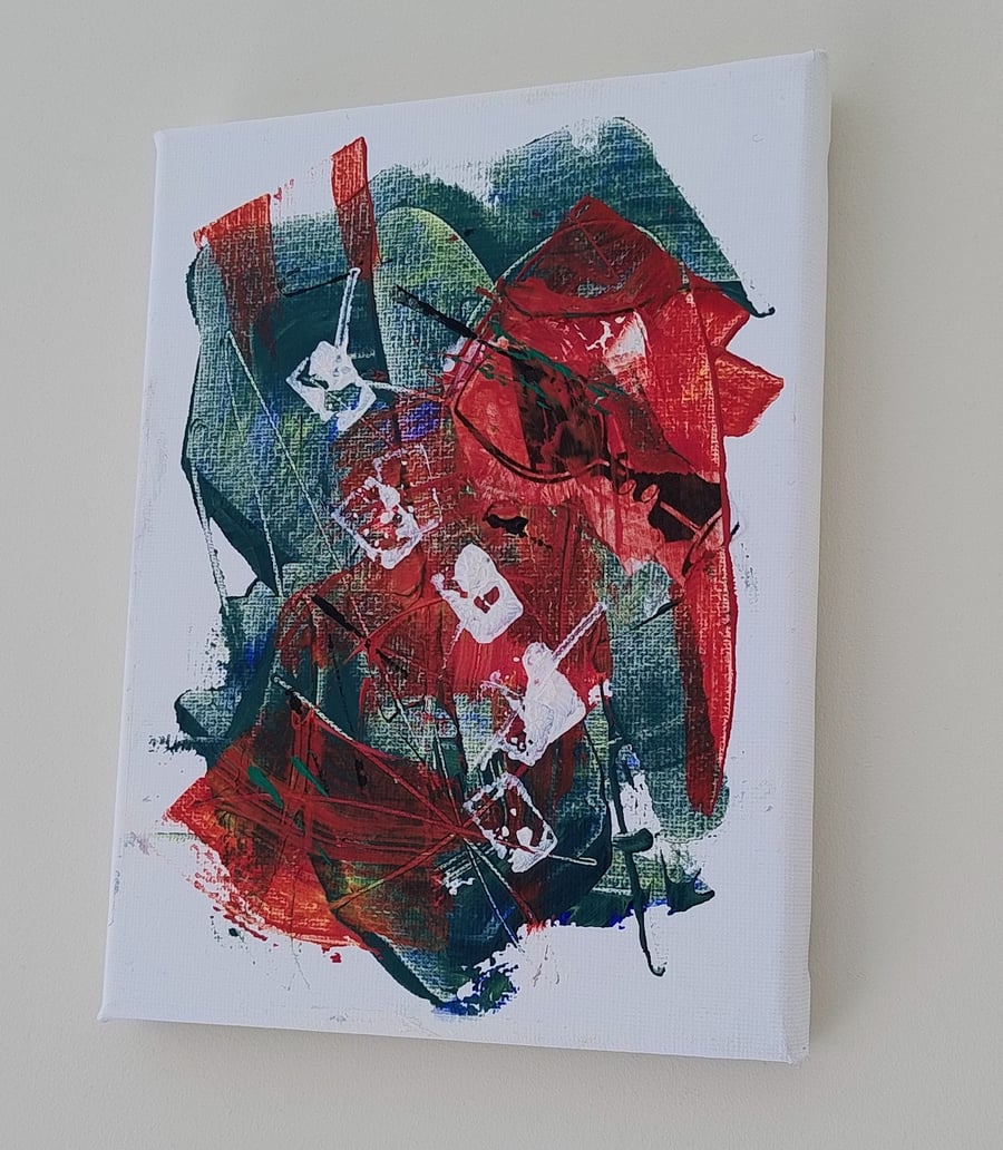 Urban Drift: A Textured Abstract Canvas Study