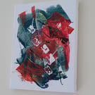 Urban Drift: A Textured Abstract Canvas Study