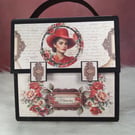 Handmade Handbag Scrapbook Album. Vintage Photo Memory Book.