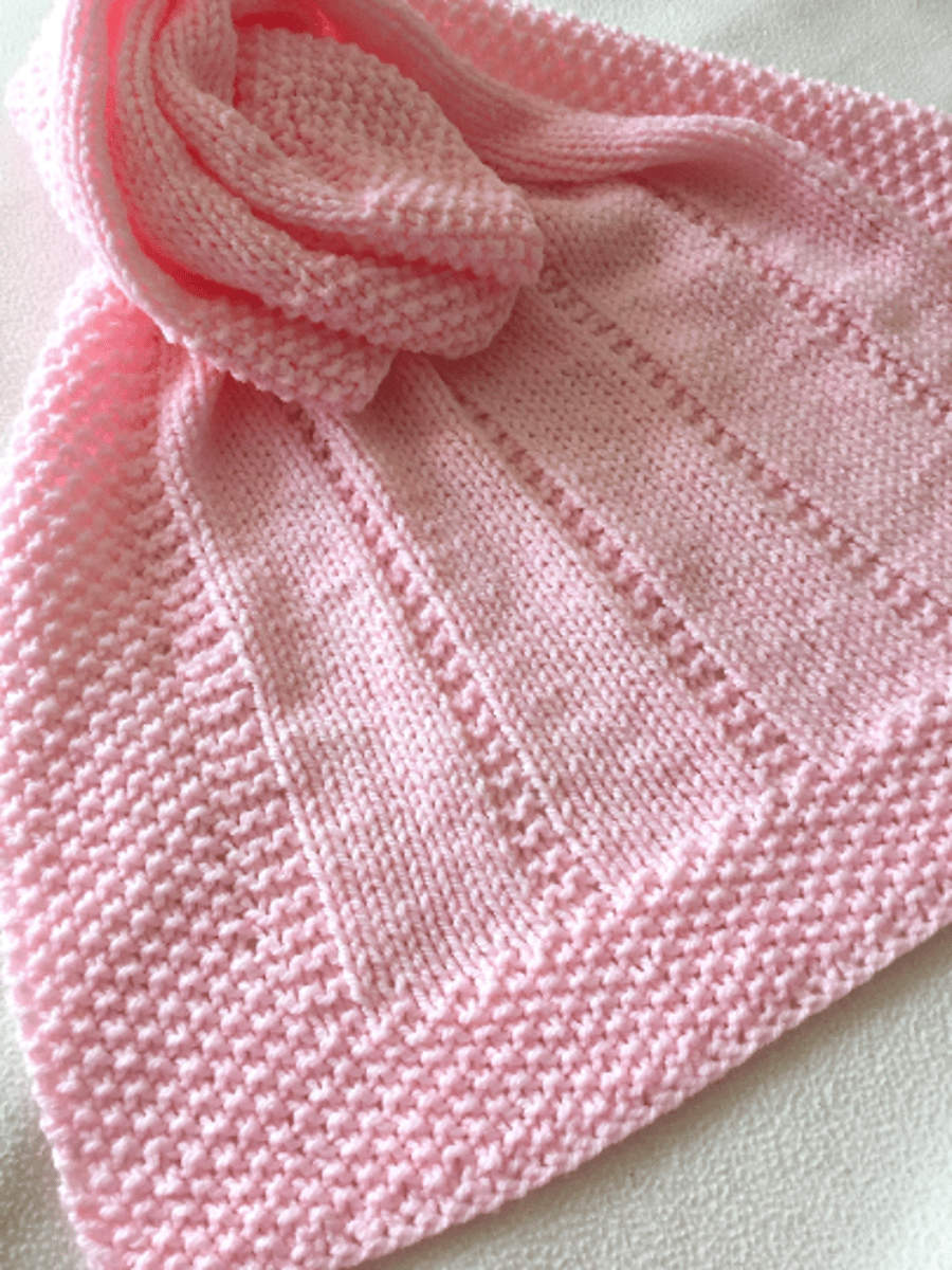 Knitting pattern - Easy Baby Blanket - Reversible Design - Aran Yarn - PDF