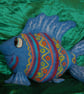 Felted Wool Decorative Fish Pillow - Image 3