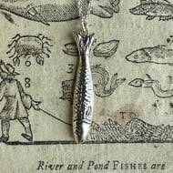 Small Sterling Silver Silver Darlings Herring Fish Necklace 